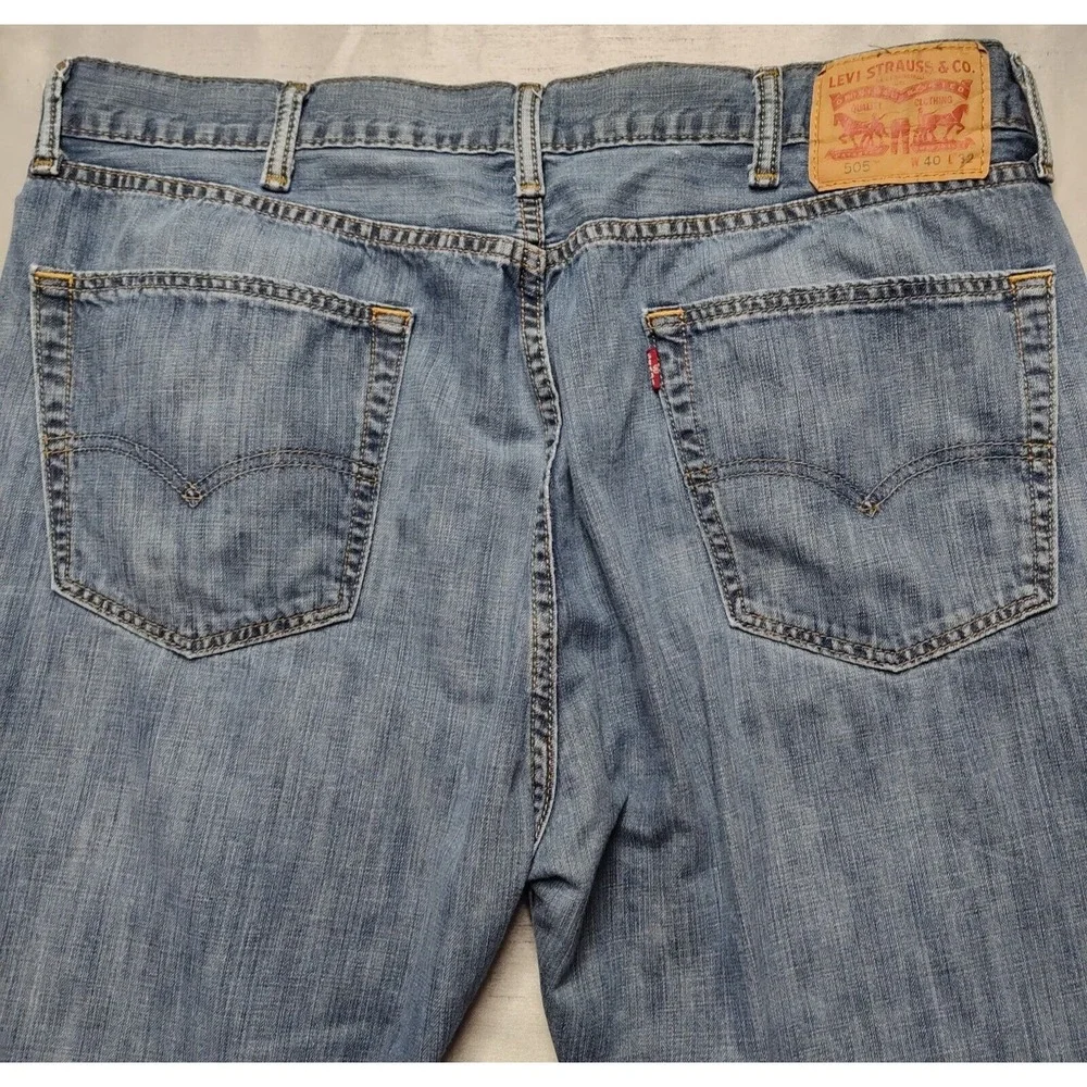 LEVIS 505 - Men‎ 40X32 Regular Straight Cotton Denim Blue Jeans